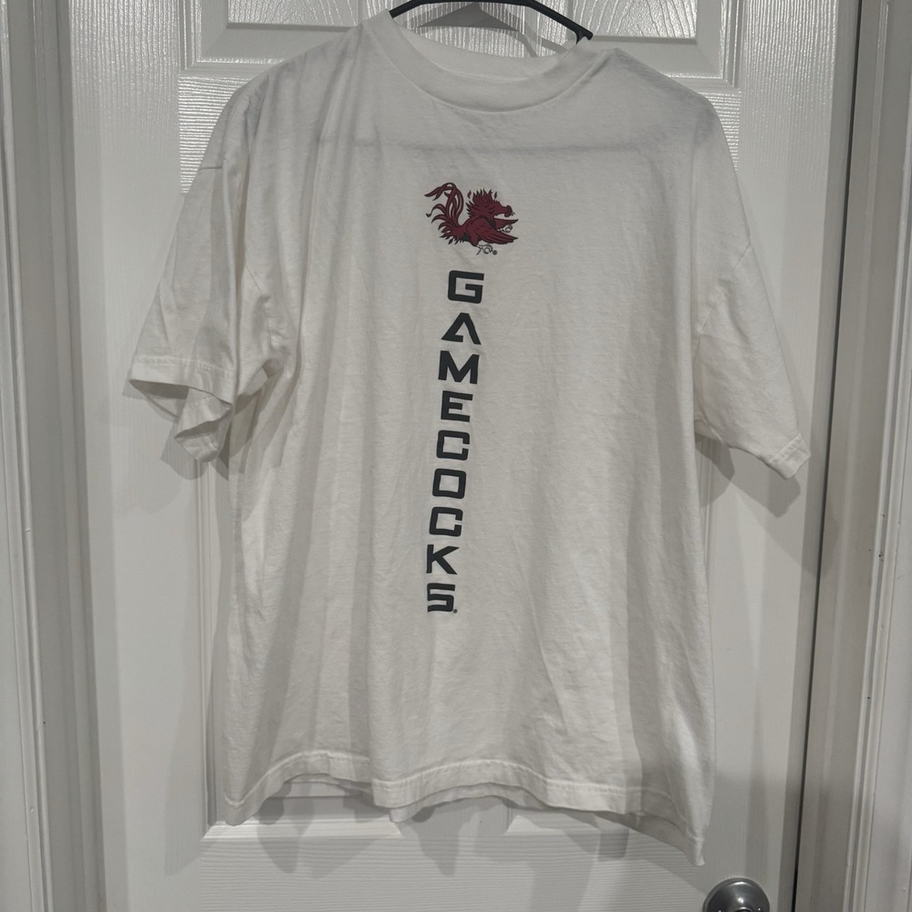 South Carolina Gamecocks Short Sleeve T-Shirt Mens Large White Crewneck Champs